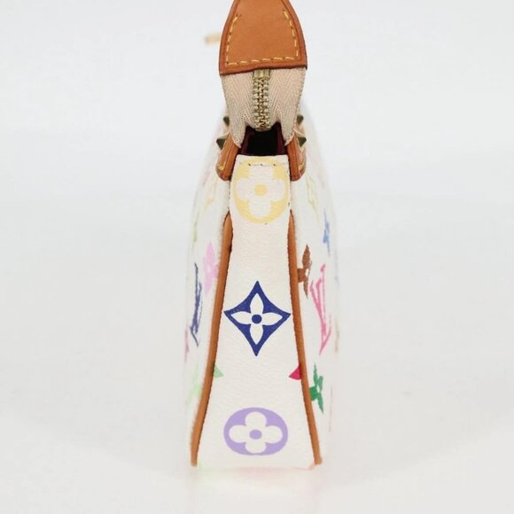 LOUIS VUITTON Monogram Multicolor Pochette Pouch White M92649 LV Auth 135504V - Picture 6 of 16